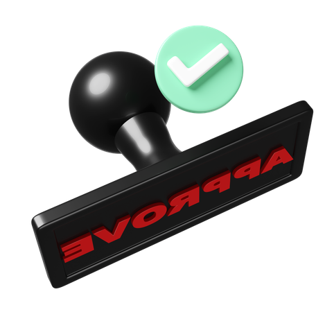 Selo Aprovado  3D Icon