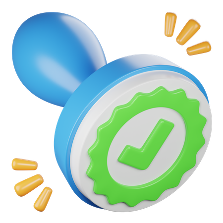 Selo Aprovado  3D Icon