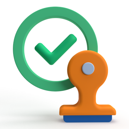 Selo Aprovado  3D Icon