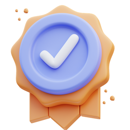 Selo de qualidade  3D Icon
