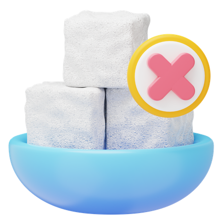 Sem açúcar  3D Icon