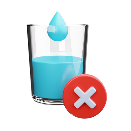 Sem água potável  3D Icon