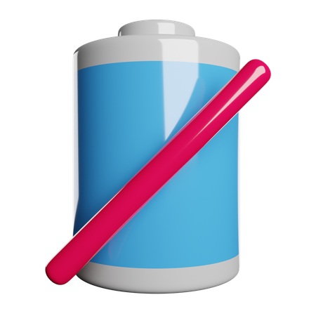 Sem bateria  3D Icon