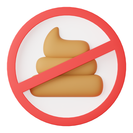 Sem cocô  3D Icon