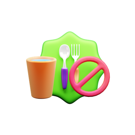 Sem comida  3D Icon