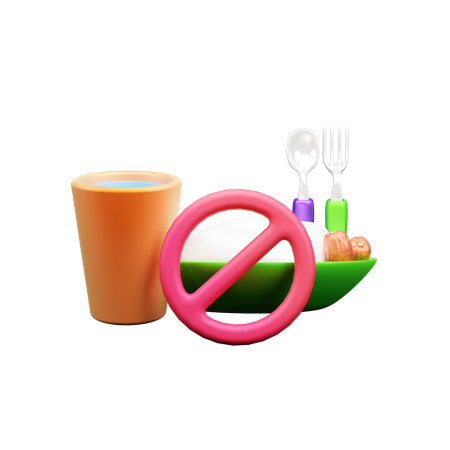 Sem comida  3D Icon