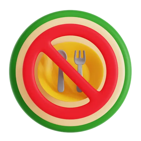 Sem comida  3D Icon