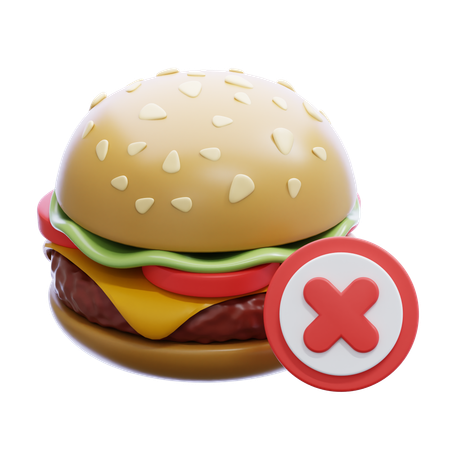 Sem junk food  3D Icon