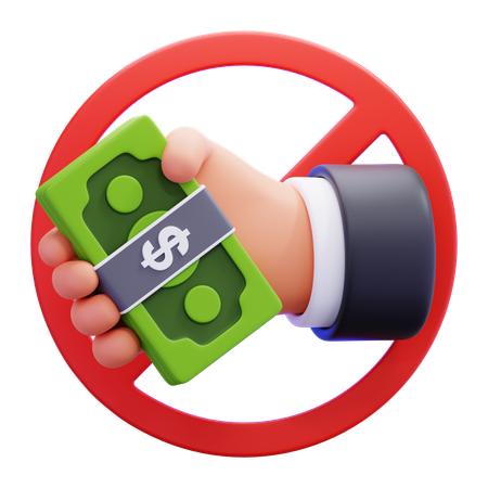 Sem corrupção  3D Icon