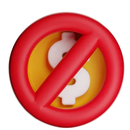 Sem dinheiro  3D Icon