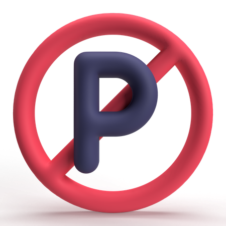 Proibido Estacionar  3D Icon