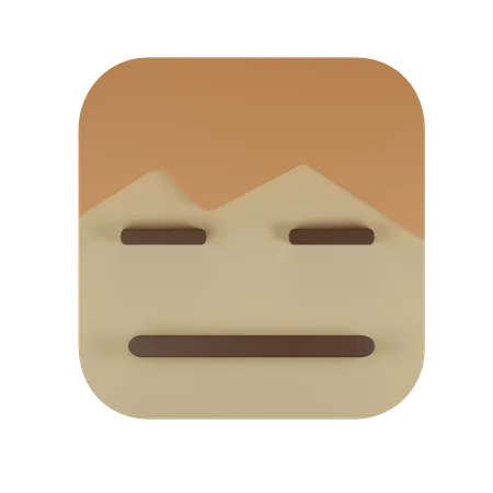 Rosto sem expressão  3D Emoji