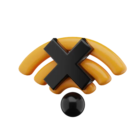 Sem sinal wi-fi  3D Icon