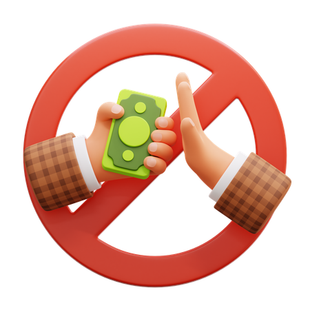 Sem suborno  3D Icon
