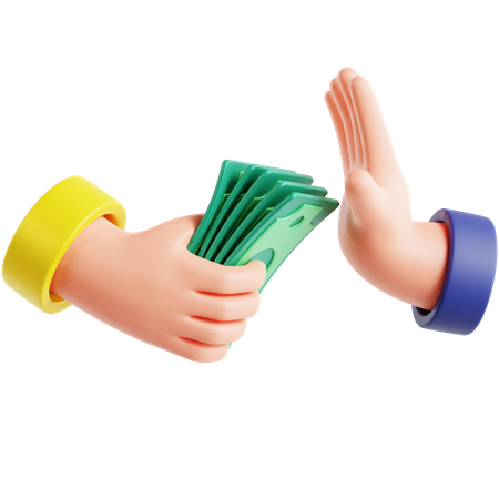 Sem suborno  3D Icon