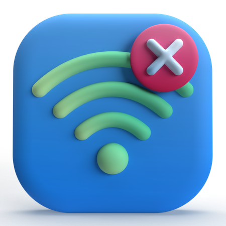 Sem wi-fi  3D Icon