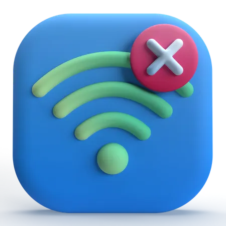 Sem wi-fi  3D Icon