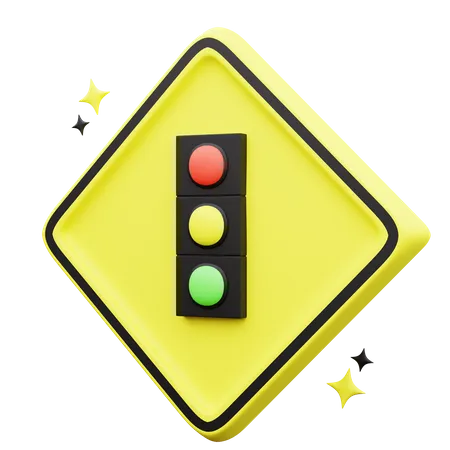 Placa de semáforo  3D Icon