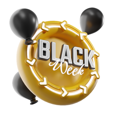 Semana negra  3D Icon