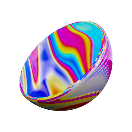 Semi Circle  3D Icon