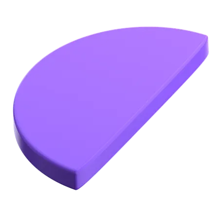 Semi Circle Abstract Shape  3D Icon