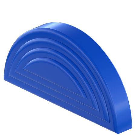 반원형 미로  3D Icon