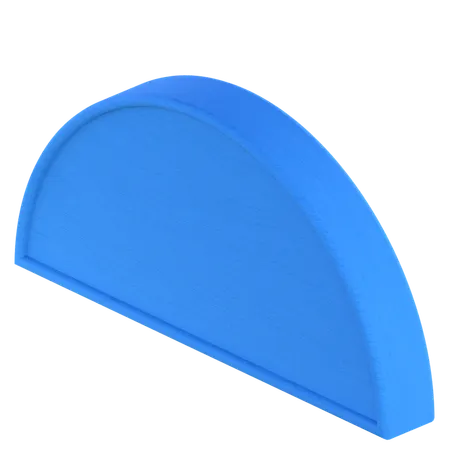 반원 모양  3D Icon
