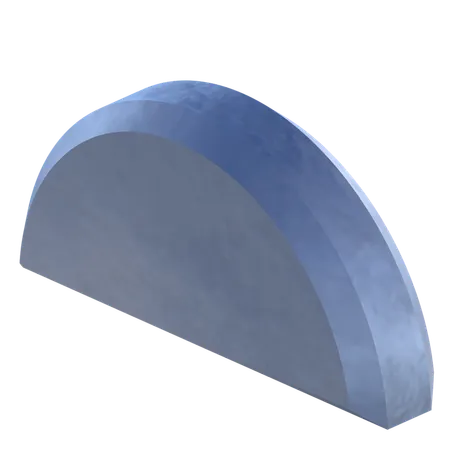 반원 모양  3D Icon