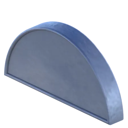 반원 모양  3D Icon