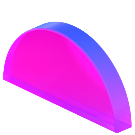 반원 모양  3D Icon