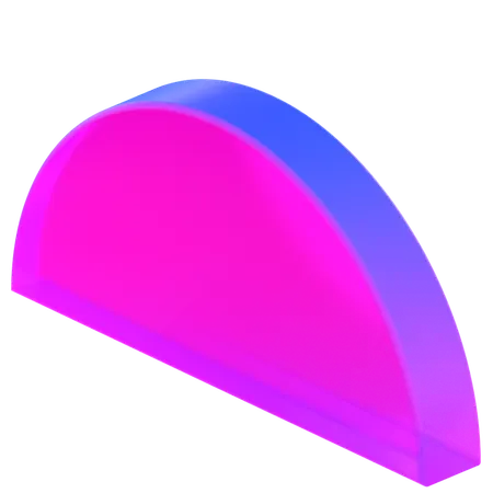 반원 모양  3D Icon