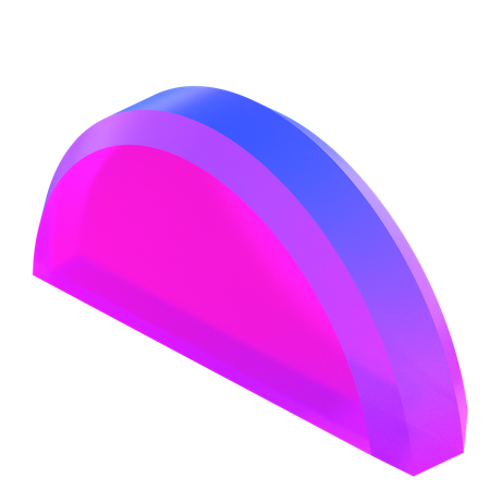 반원 모양  3D Icon