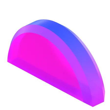 반원 모양  3D Icon
