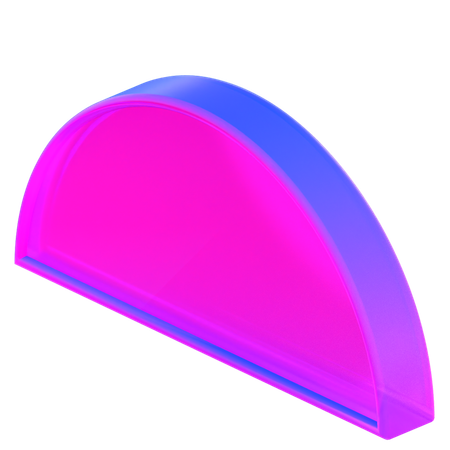 반원 모양  3D Icon