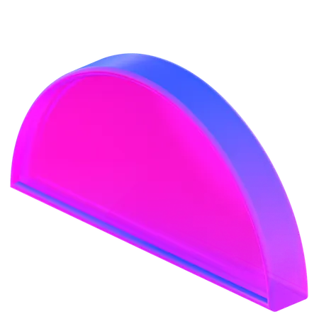 반원 모양  3D Icon
