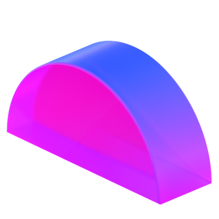 반원 모양  3D Icon