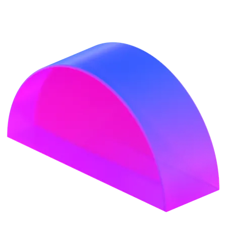 반원 모양  3D Icon