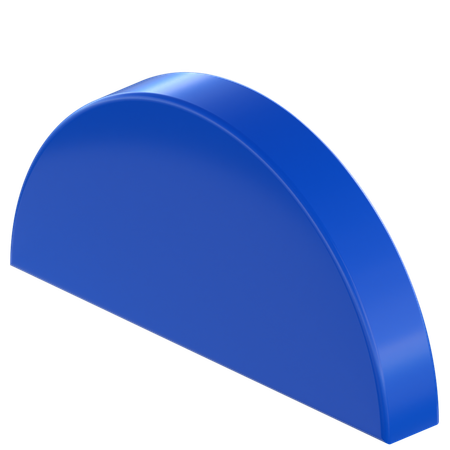 반원 모양  3D Icon