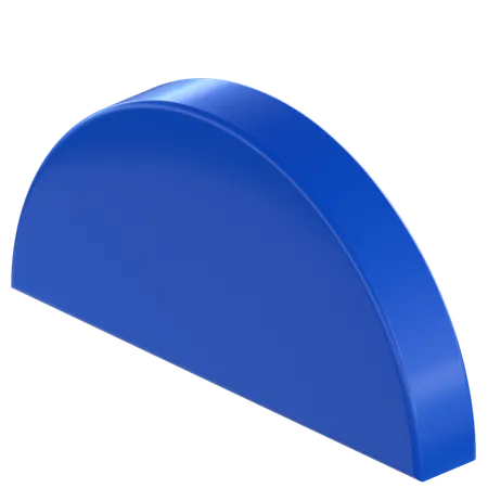 반원 모양  3D Icon