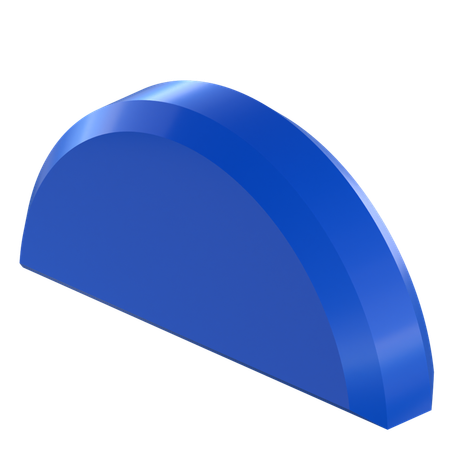 반원 모양  3D Icon