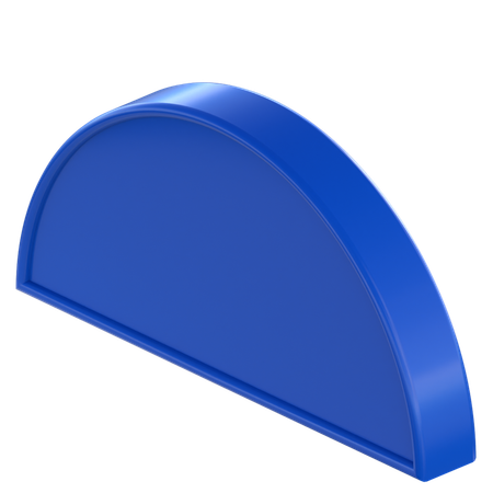 반원 모양  3D Icon