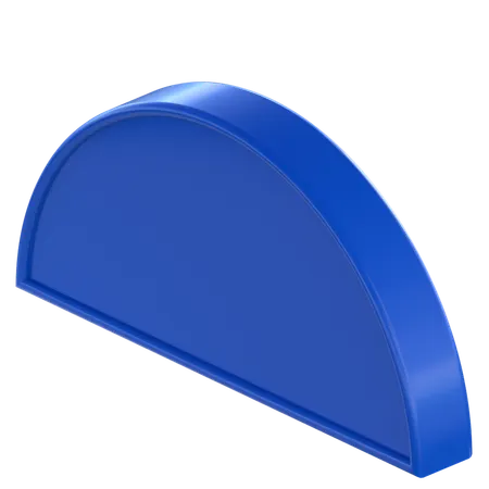 반원 모양  3D Icon