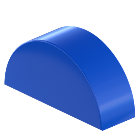 반원 모양  3D Icon