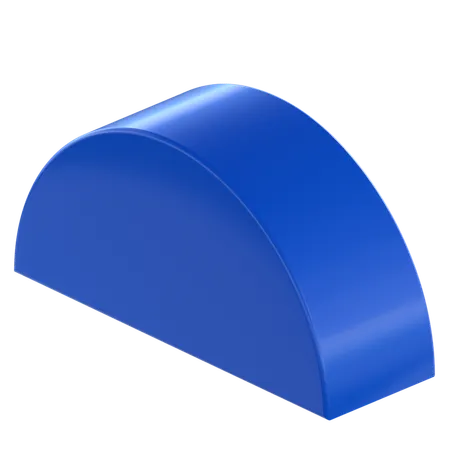 반원 모양  3D Icon