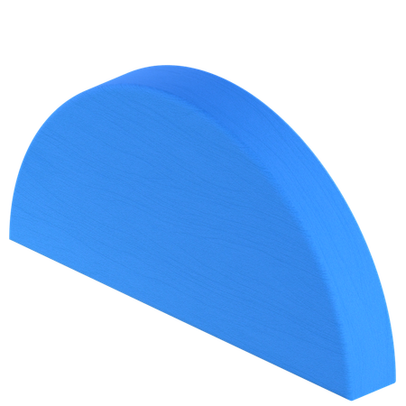 Semi Circle Shape  3D Icon