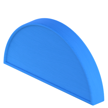 Semi Circle Shape  3D Icon