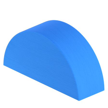 Semi Circle Shape  3D Icon