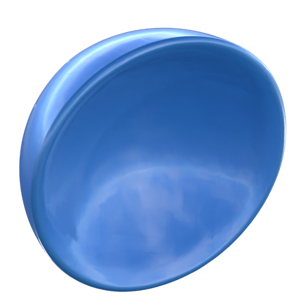 Semi Circle Shape  3D Icon