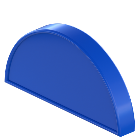 Semi Circle Shape  3D Icon