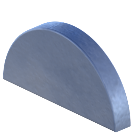 Semi Circle Shape  3D Icon
